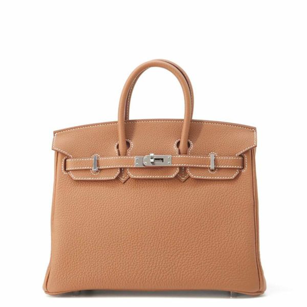 エルメス バーキン25 ゴールド/シルバー金具 トゴ W刻印 HERMES Birkin ハンドバッグ