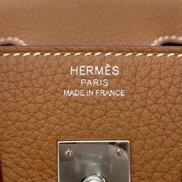 エルメス バーキン25 ゴールド/シルバー金具 トゴ W刻印 HERMES Birkin ハンドバッグ