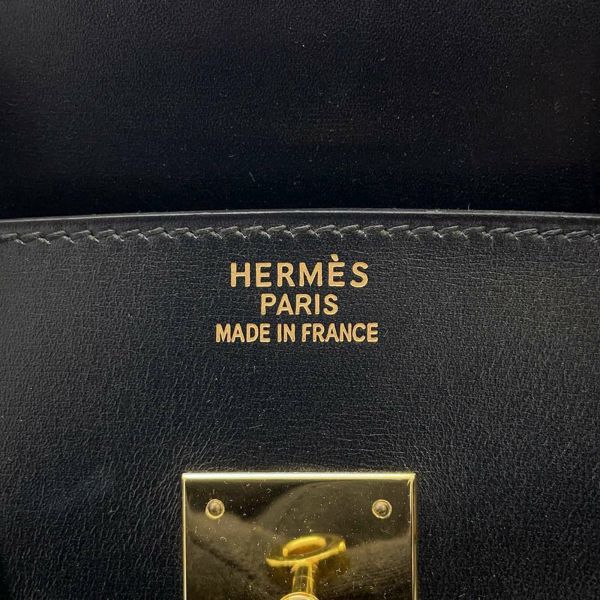 エルメス バーキン35 ブラック/ゴールド金具 ボックスカーフ □F刻印 HERMES Birkin ハンドバッグ 黒