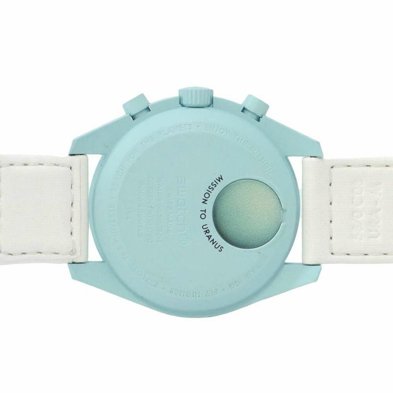 スウォッチ オメガ コラボ ミッション トゥ ウラヌス SO33L100 Swatch 腕時計 ライトブルー文字盤