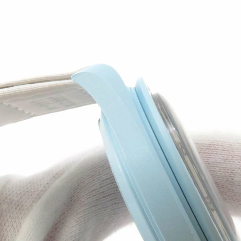 スウォッチ オメガ コラボ ミッション トゥ ウラヌス SO33L100 Swatch 腕時計 ライトブルー文字盤