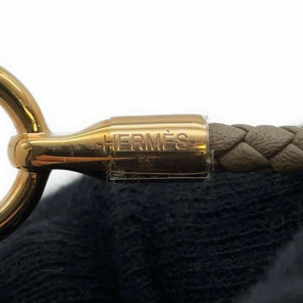 エルメス ブレスレット グレナン エトゥープ/ピンクゴールド金具 スイフト サイズT2 HERMES アクセサリー