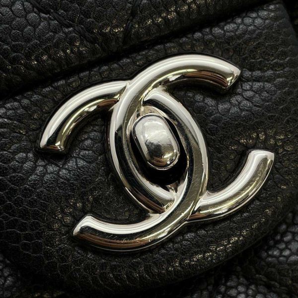 シャネル チェーンショルダーバッグ マトラッセ ココマーク ソフトキャビアスキン A01112 CHANEL バッグ 黒