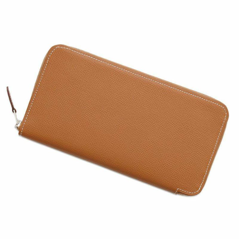 エルメス 長財布 アザップロング シルクイン ゴールド/シルバー金具 エプソン W刻印 財布