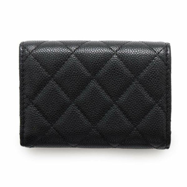 シャネル 三つ折り財布 マトラッセ ココマーク クラシック スモール フラップ ウォレット AP0230 CHANEL 財布 黒