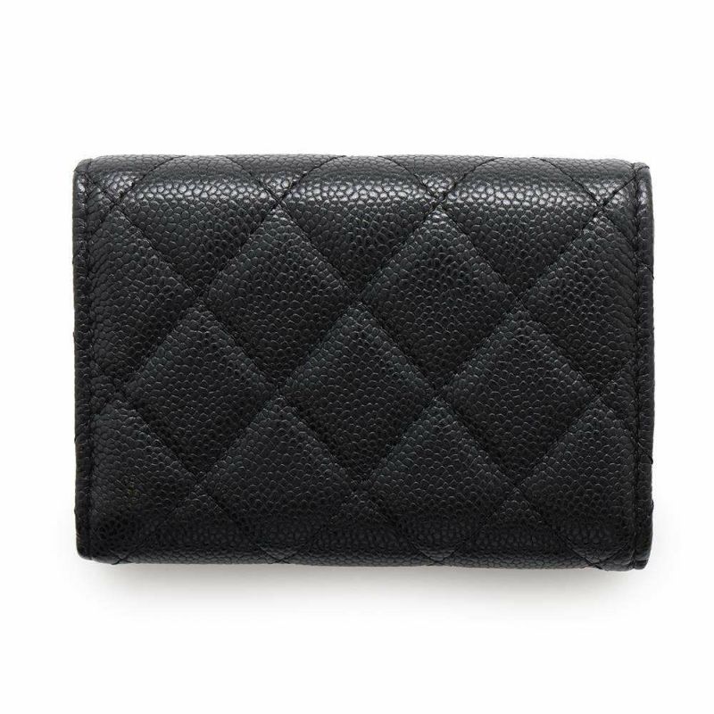 シャネル 三つ折り財布 マトラッセ ココマーク クラシック スモール フラップ ウォレット AP0230 CHANEL 財布 黒