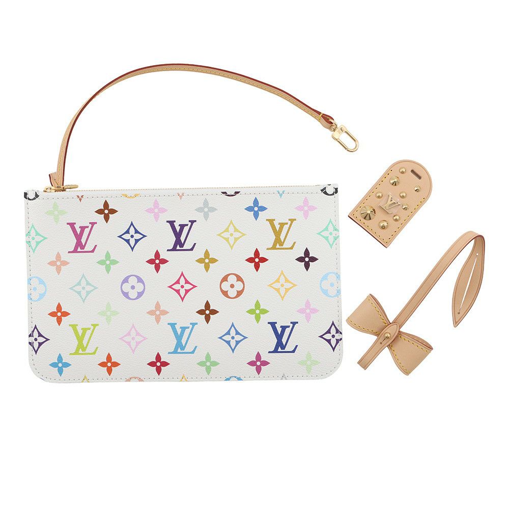 ルイヴィトン トートバッグ モノグラム LV × TM ネヴァーフルMM ポーチ付き M27787 村上隆 コラボ