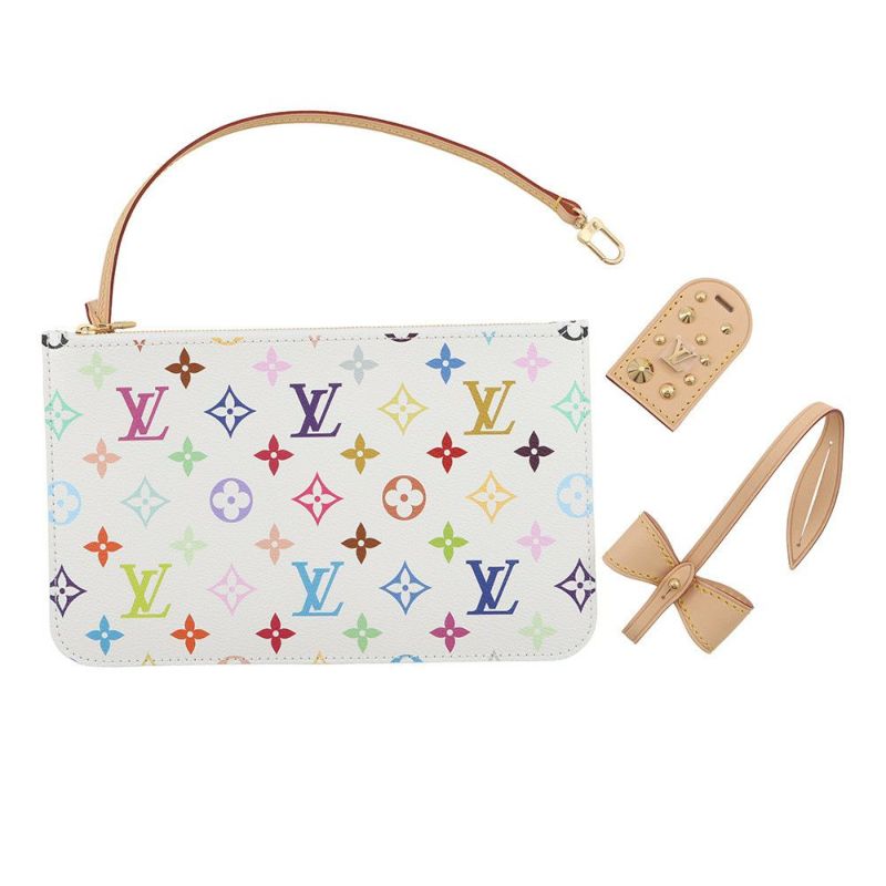 ルイヴィトン トートバッグ モノグラム LV × TM ネヴァーフルMM ポーチ付き M27787 村上隆 コラボ