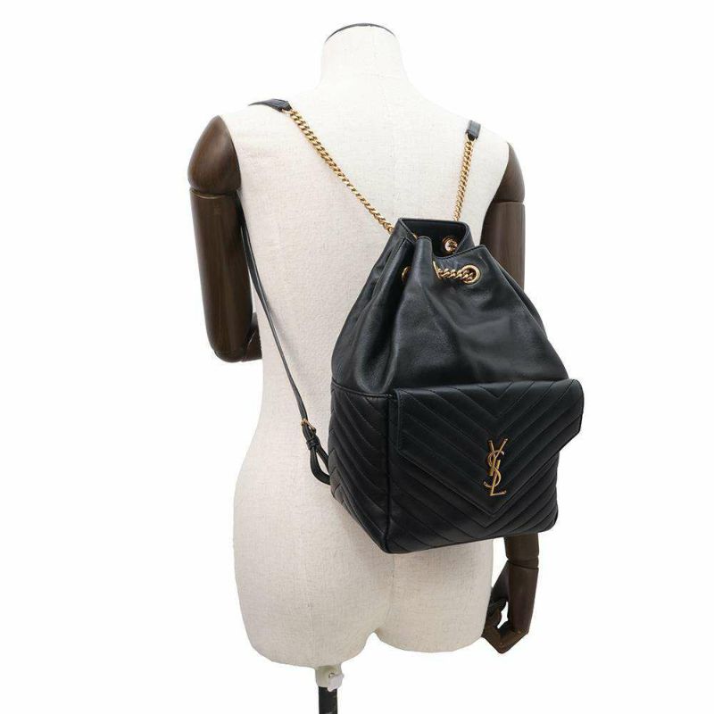 サンローランパリ リュック ジョー JOE バックパック ラムスキン 672609 SAINT LAURENT PARIS 黒