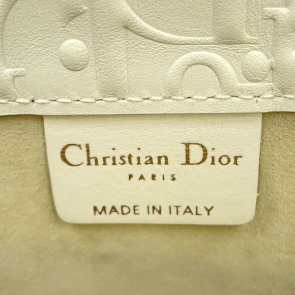 クリスチャン・ディオール トートバッグ ブックトート オブリーク ミディアム レザー Dior トロッター 白