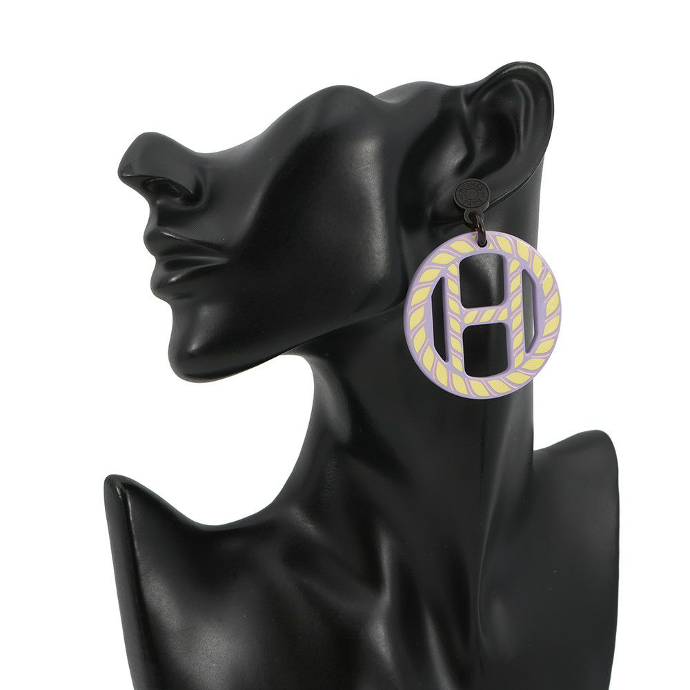 エルメス ピアス Hエキップ ノーティック バッファローホーン HERMES アクセサリー