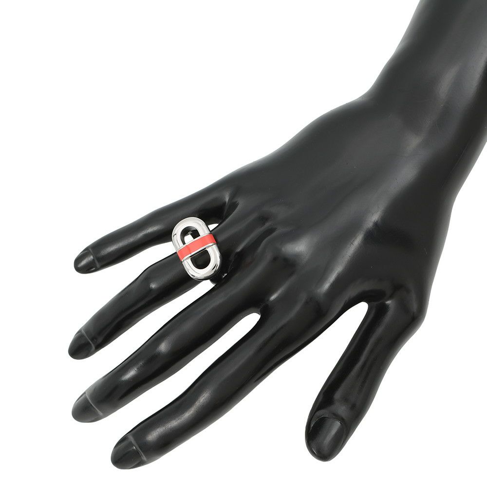 エルメス リング マイヨン  オランジュ・フィールド/シルバー金具 サイズT50 HERMES メンズ 指輪