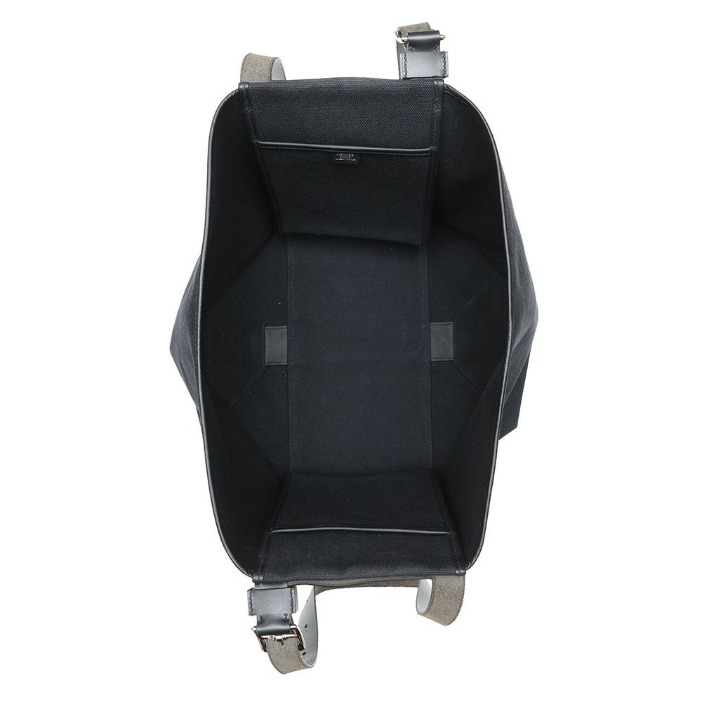 エルメス トートバッグ エトリヴィエール・ポケット ブラック/シルバー金具ヴァッシュハンター/スイフト/トワルゴエラン U刻印 黒