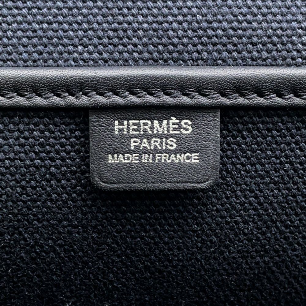 エルメス トートバッグ エトリヴィエール・ポケット ブラック/シルバー金具ヴァッシュハンター/スイフト/トワルゴエラン U刻印 黒