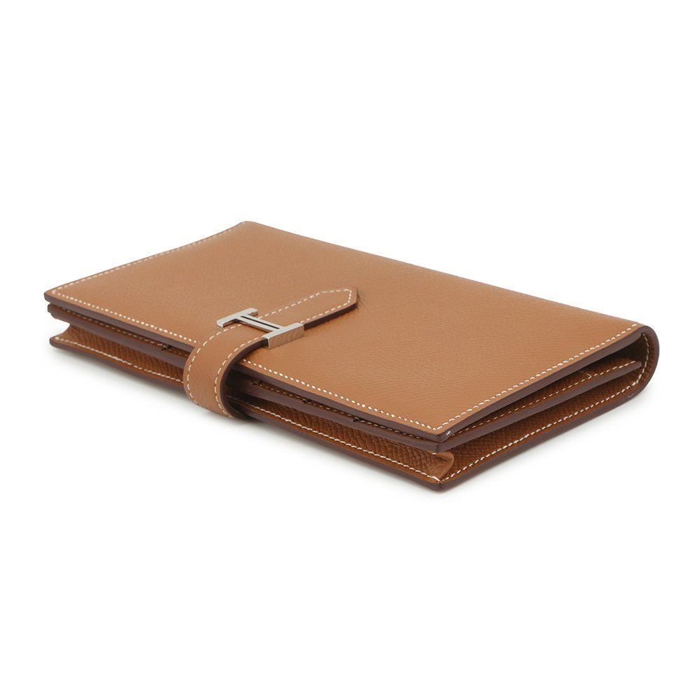 エルメス 長財布 ベアンスフレ ゴールド/シルバー金具 エプソン C刻印 HERMES 財布