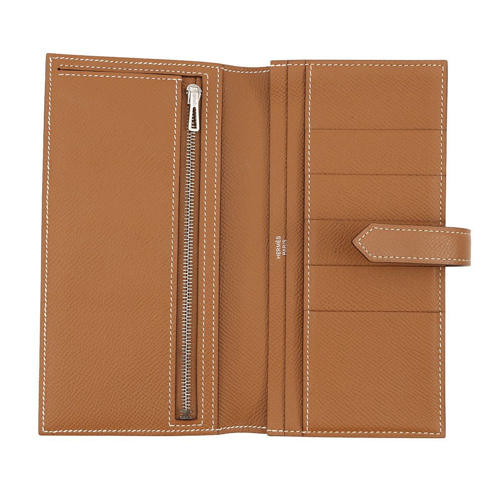 エルメス 長財布 ベアンスフレ ゴールド/シルバー金具 エプソン C刻印 HERMES 財布