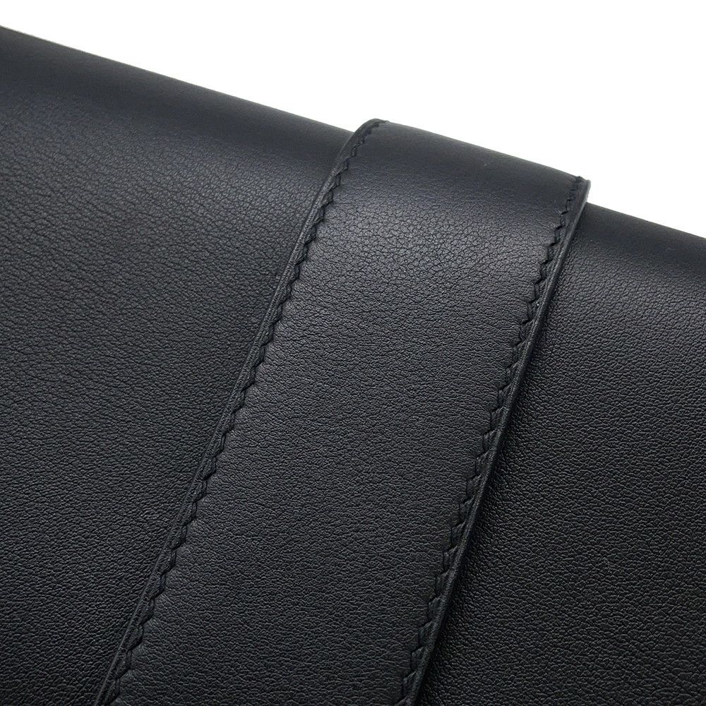 エルメス ポシェットメドール ブラック/ゴールド金具 スイフト X刻印 HERMES バッグ 黒