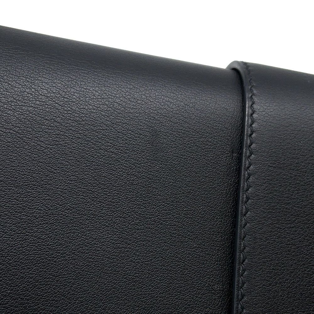 エルメス ポシェットメドール ブラック/ゴールド金具 スイフト X刻印 HERMES バッグ 黒