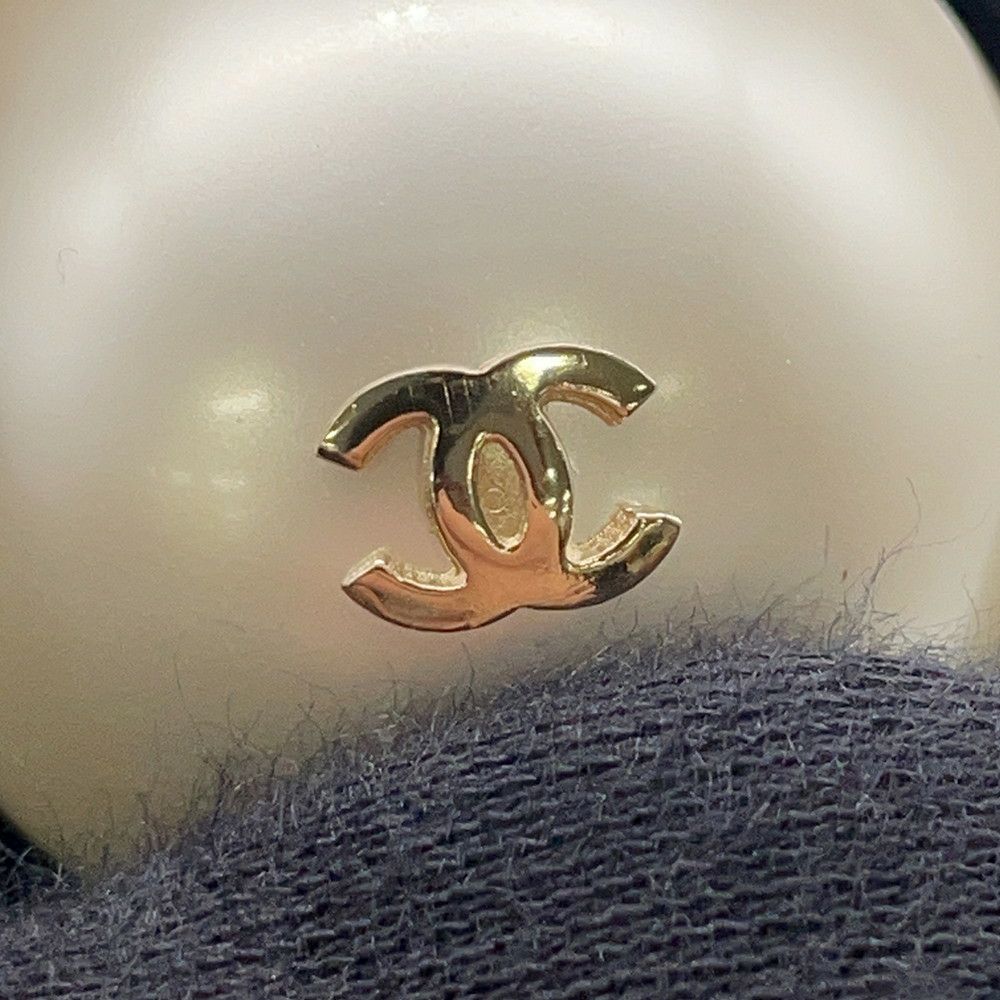 シャネル ヘアゴム ココマーク フェイクパール ロゴ シュシュ F22V CHANEL A63896 ヘアアクセサリー 黒