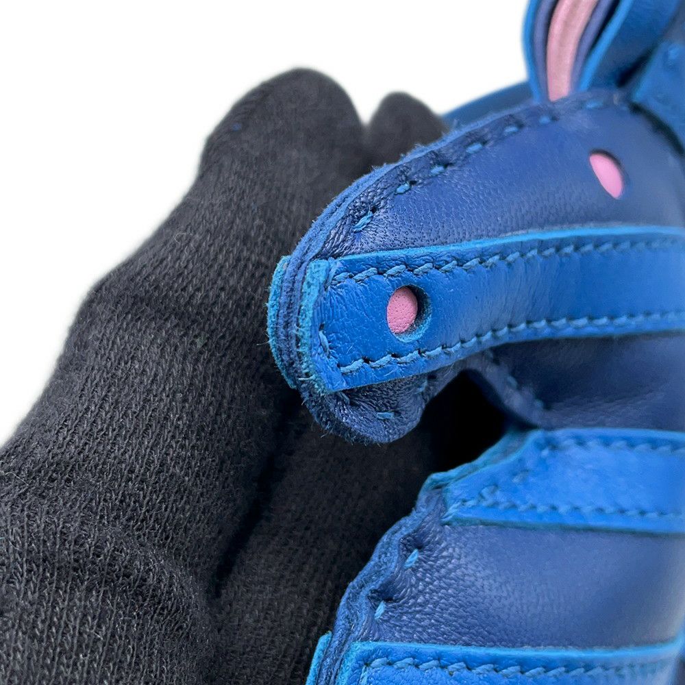 ルメス バッグチャーム ジージー・サバンナ ブルーサフィール/ブルーフランス/モーヴシルベストル ラムスキン Z刻印