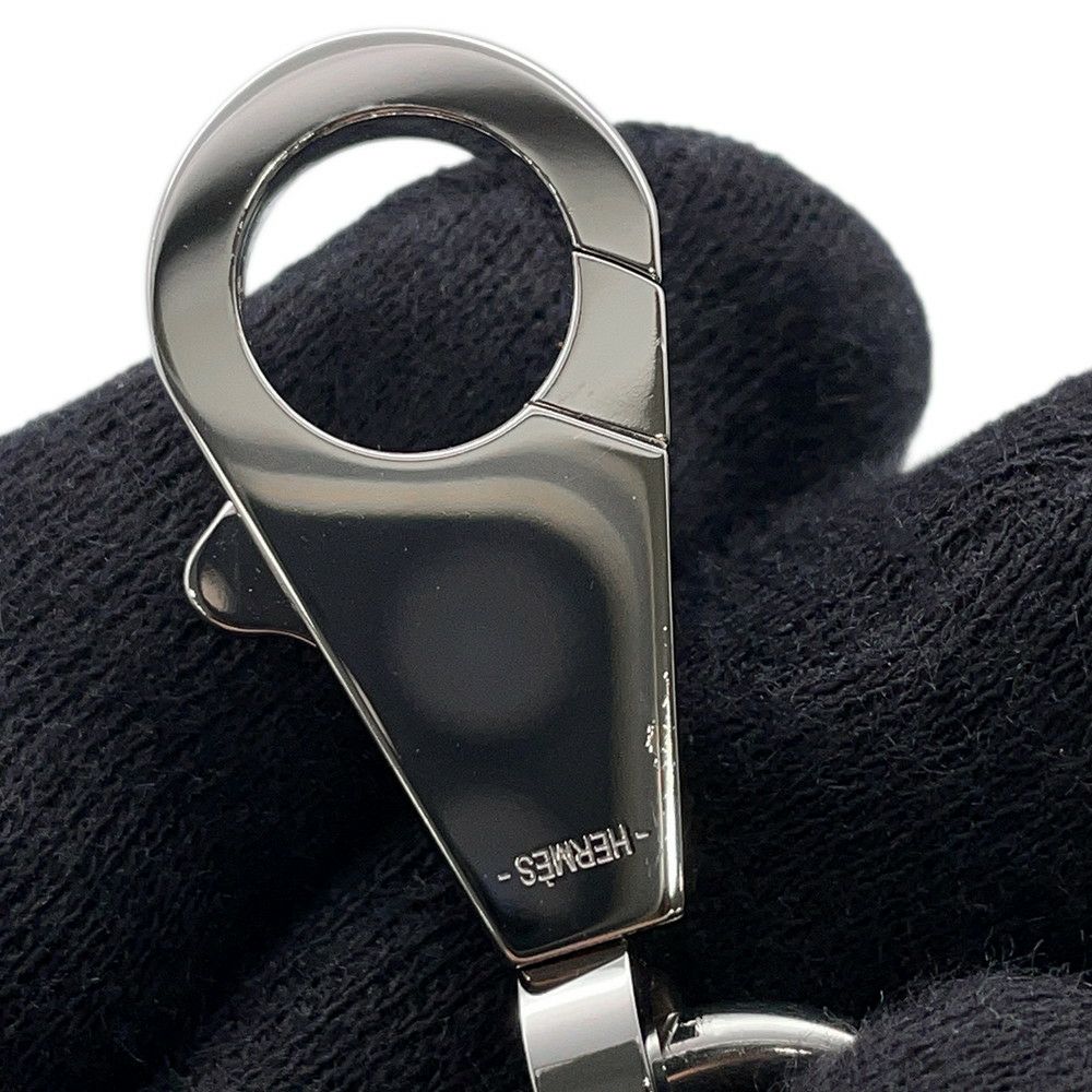 エルメス ショルダーストラップ バンドリエール サングル コルダージュ ヴェールヴェルティゴ/ホワイト/シルバー金具 K刻印