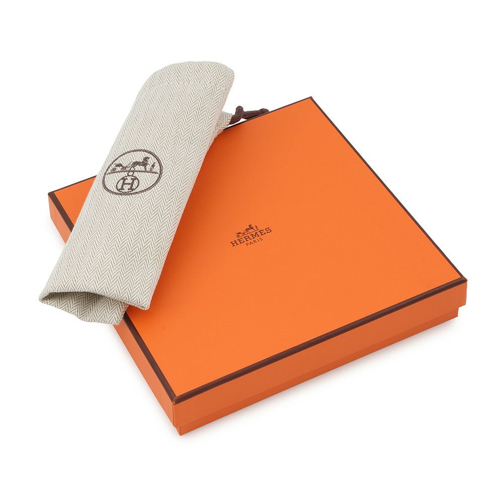 エルメス ショルダーストラップ バンドリエール サングル コルダージュ ヴェールヴェルティゴ/ホワイト/シルバー金具 K刻印