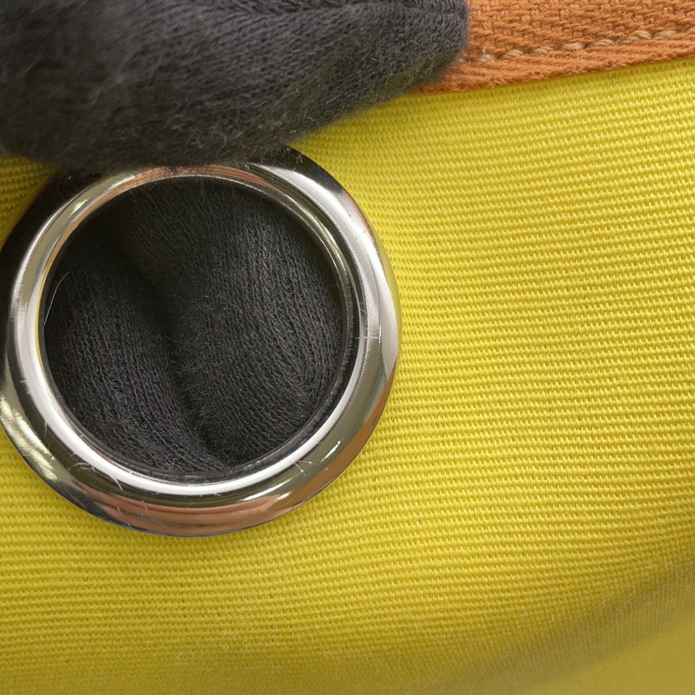 エルメス エールバッグジップPM ルトゥルネ シトロン/ナチュラル/シルバー金具 トワルオフィシエ/ヴァッシュハンター B刻印 ２way