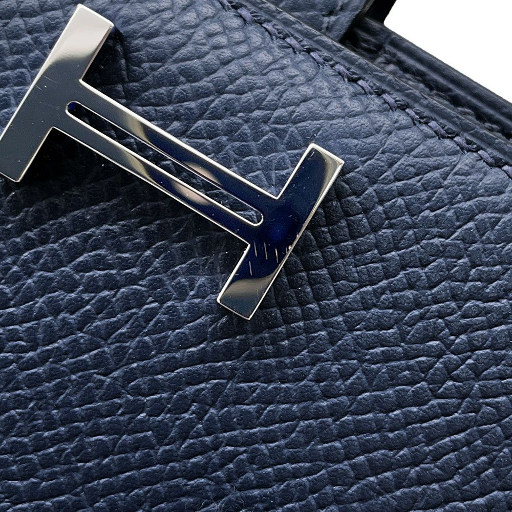 エルメス 長財布 ベアンスフレ ブルーサフィール/シルバー金具 エプソン K刻印 財布