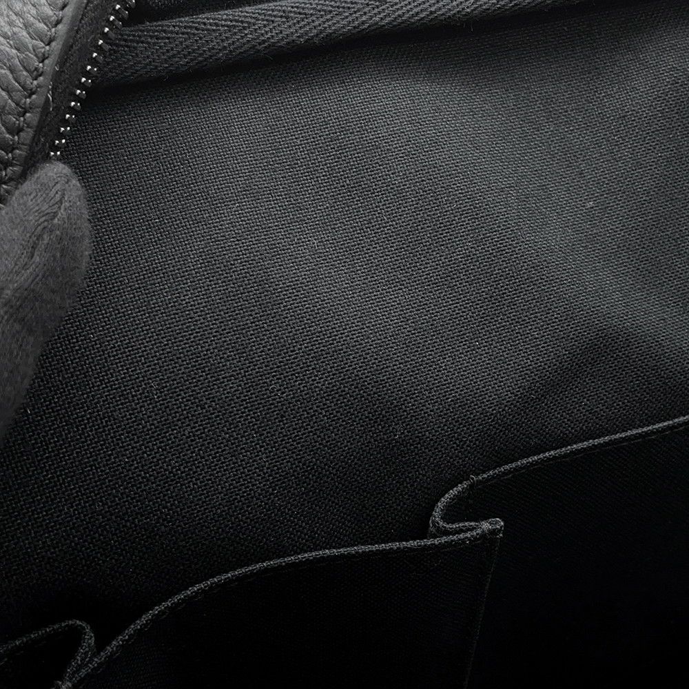 エルメス ブリーフケース ヴィクトリア2 12H ブラック/シルバー金具 トリヨンクレマンス W刻印 メンズ 黒