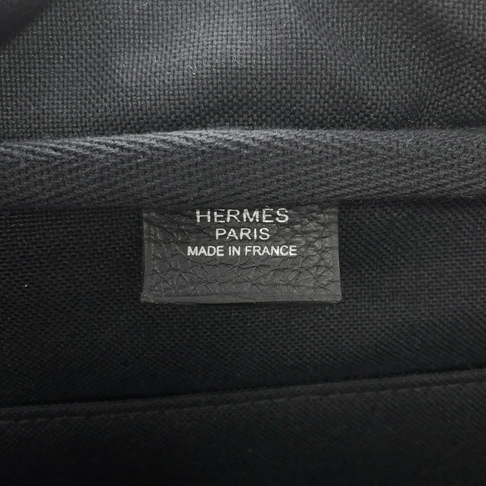 エルメス ブリーフケース ヴィクトリア2 12H ブラック/シルバー金具 トリヨンクレマンス W刻印 メンズ 黒