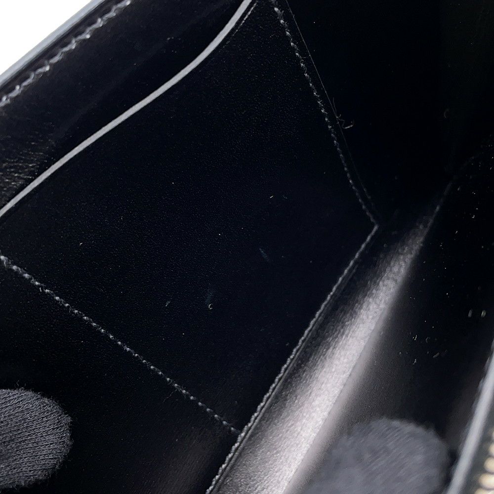 エルメス ケリーウォレット ロング トゥーゴー ブラック/シルバー金具 ボックスカーフ U刻印 HERMES 財布 黒