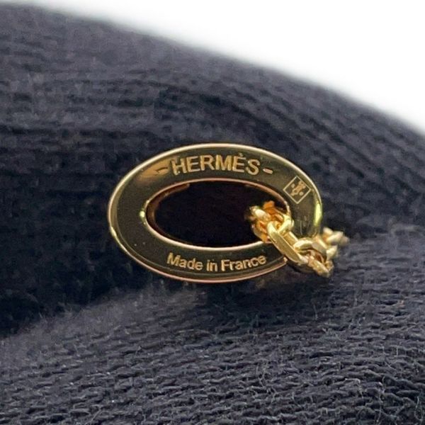 エルメス ネックレス ミニ・ポップアッシュ ブラック/ゴールド金具 HERMES アクセサリー 黒