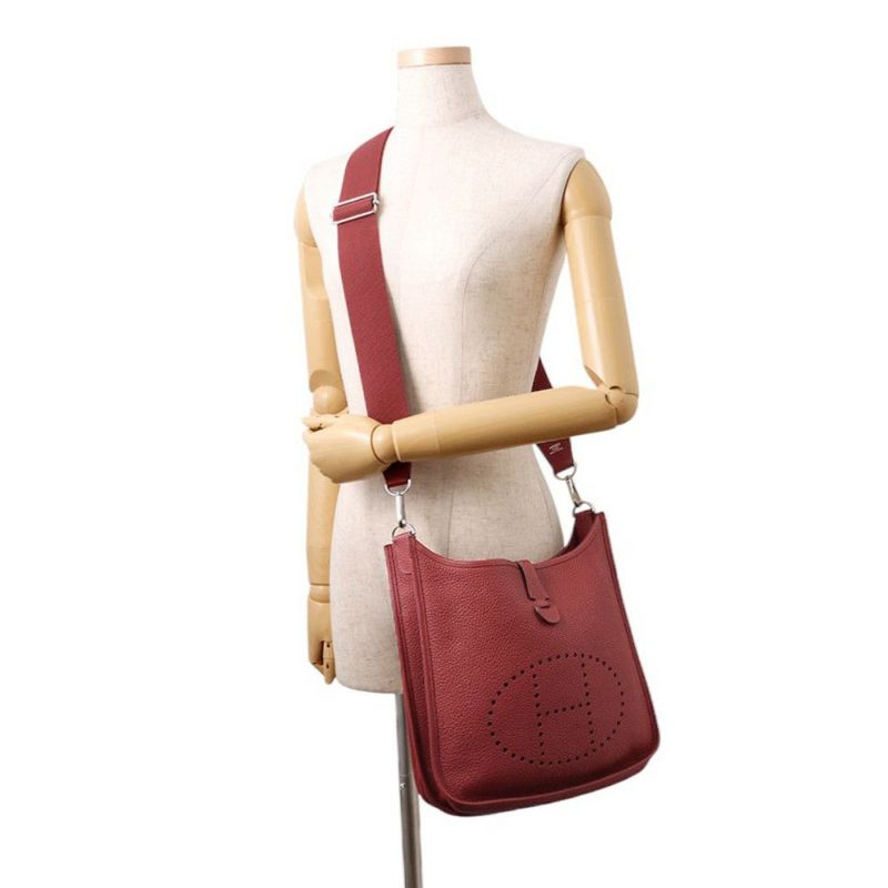 エルメス ショルダーバッグ エブリン3 PM ルージュアッシュ/シルバー金具 トリヨンクレマンス X刻印