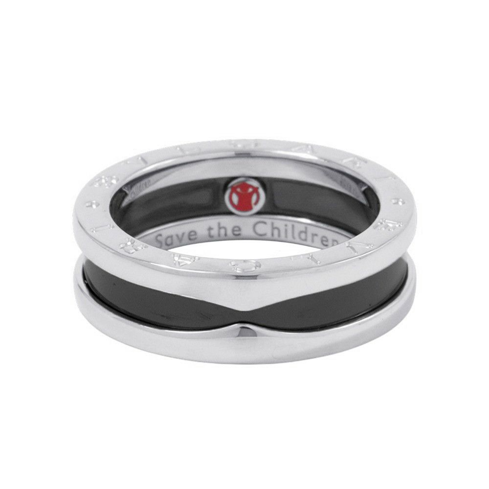 ブルガリ リング セーブ・ザ・チルドレン ビーゼロワン B-zero1 1バンド SV925/ブラックセラミック サイズ54 346099