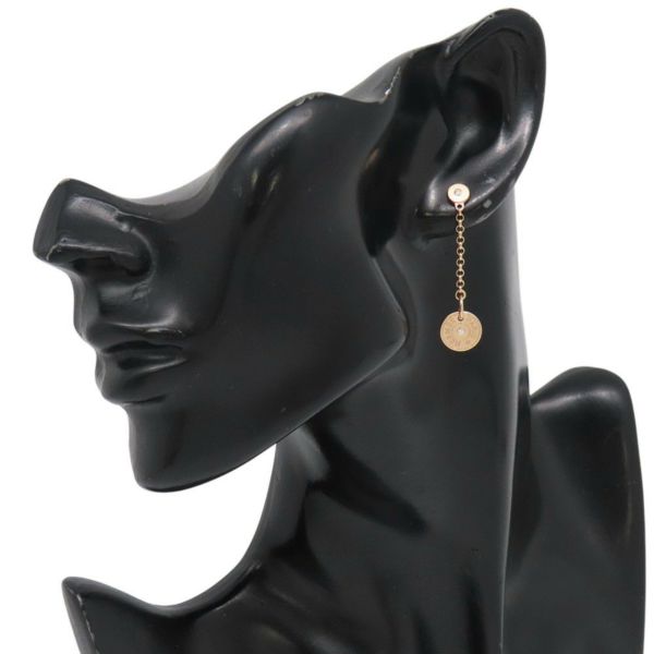 エルメス ピアス ガンバード クルー・ド・セル ピアス ダイヤモンド 計0.04ct K18PGピンクゴールド HERMES Ex-Libris Clou de Selle