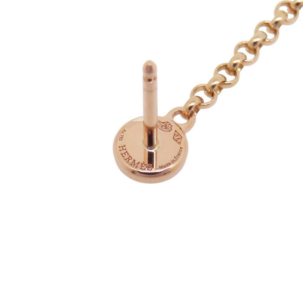 エルメス ピアス ガンバード クルー・ド・セル ピアス ダイヤモンド 計0.04ct K18PGピンクゴールド HERMES Ex-Libris Clou de Selle