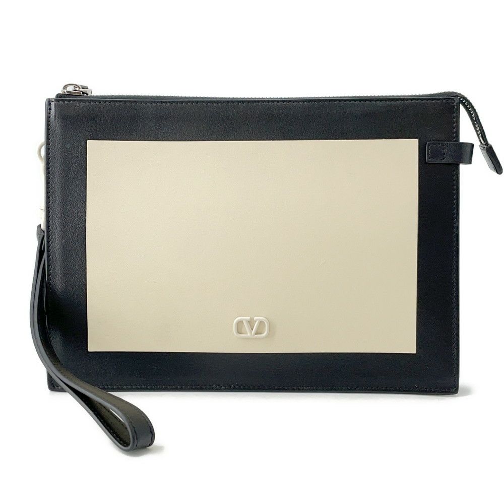 ヴァレンティノ・ガラヴァーニ クラッチバッグ Vスリング VALENTINO 黒