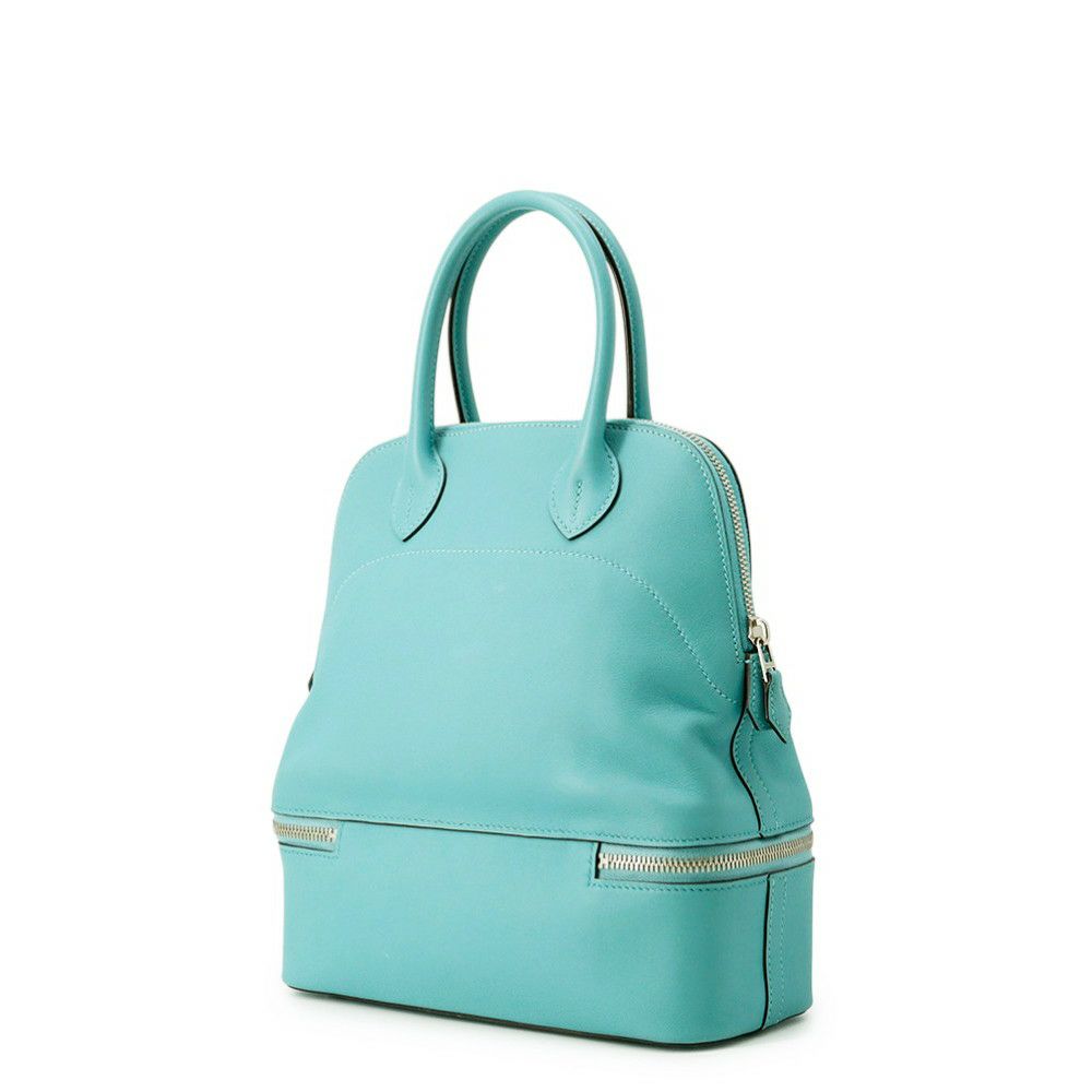 エルメス ハンドバッグ ボリード スクレ ブルーアトール/シルバー金具 スイフト X刻印