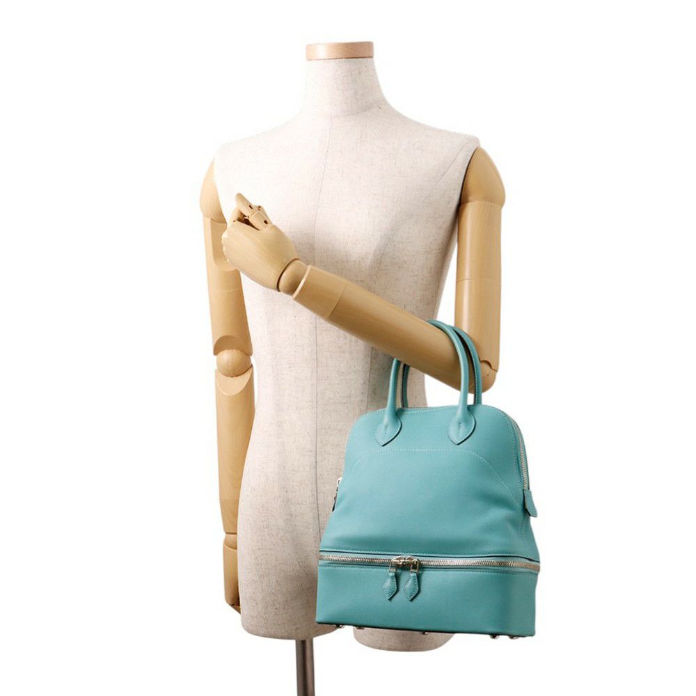 エルメス ハンドバッグ ボリード スクレ ブルーアトール/シルバー金具 スイフト X刻印