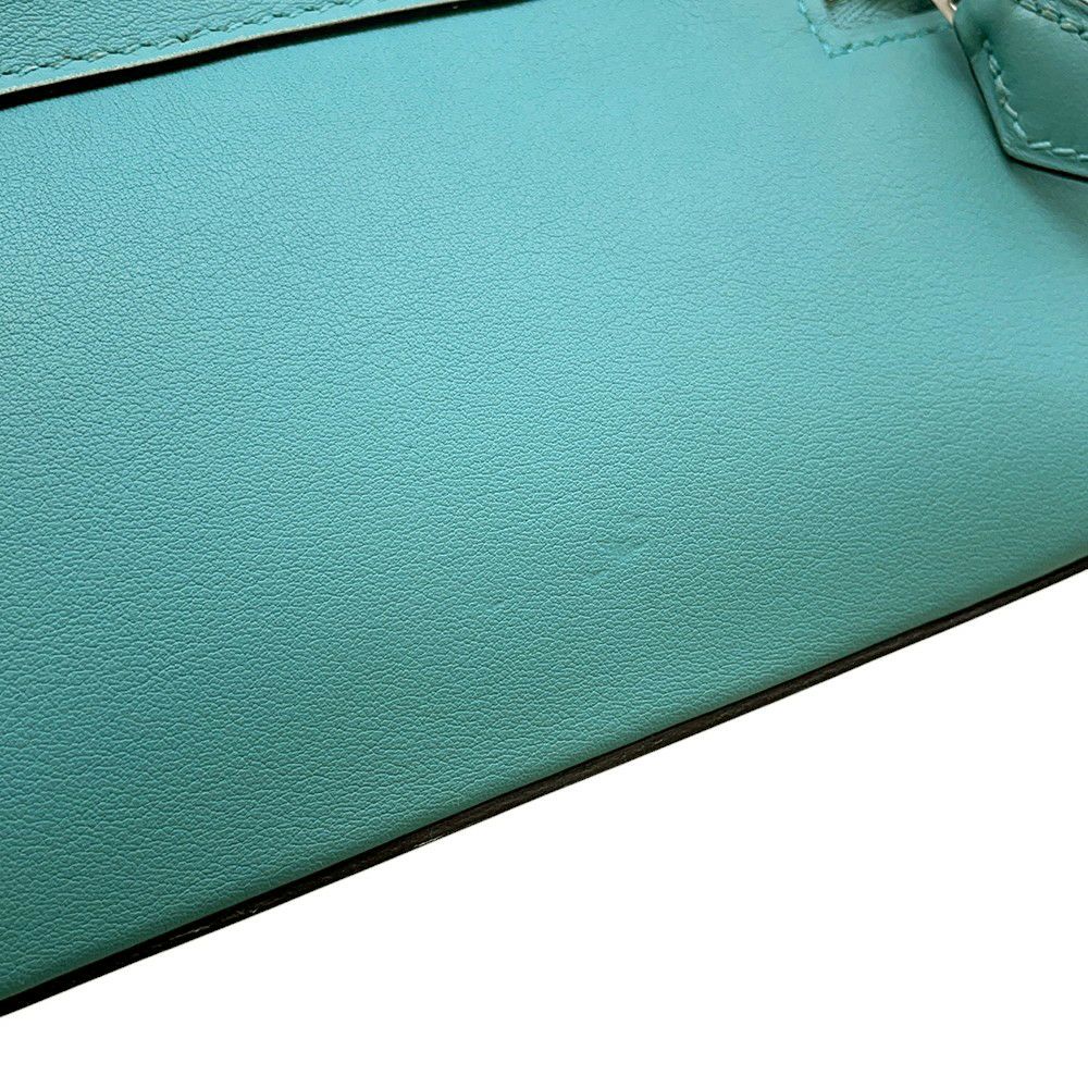 エルメス ハンドバッグ ボリード スクレ ブルーアトール/シルバー金具 スイフト X刻印