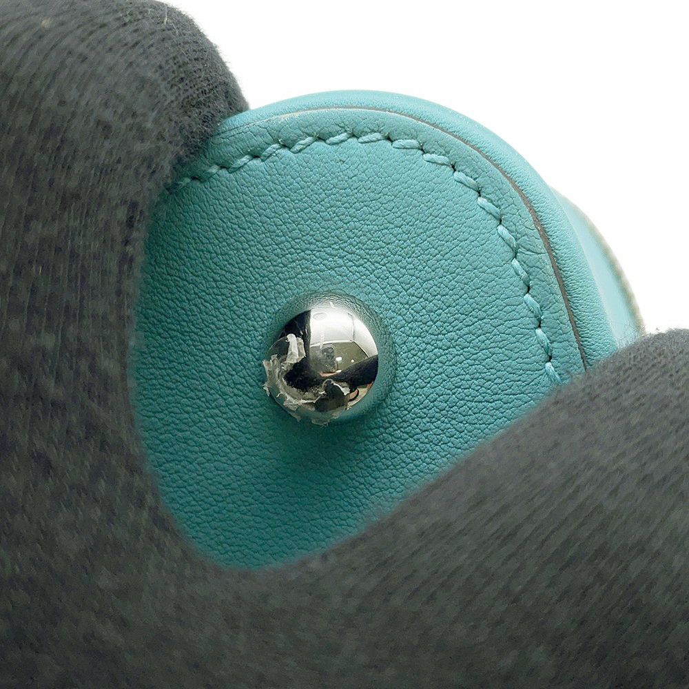 エルメス ハンドバッグ ボリード スクレ ブルーアトール/シルバー金具 スイフト X刻印