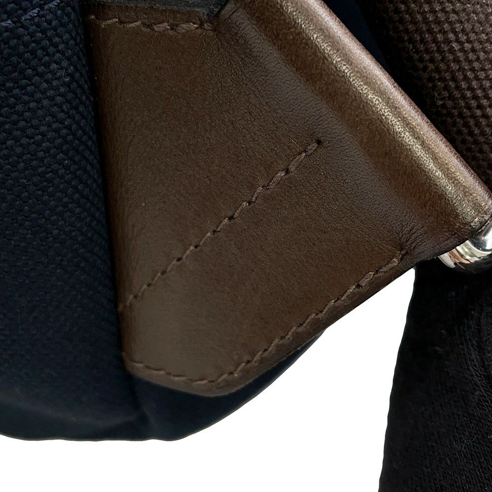 エルメス リュック サックドパンサージュ グルーム  ネイビー/フー/シルバー金具 トワルシェブロン/キャンバス バックパック