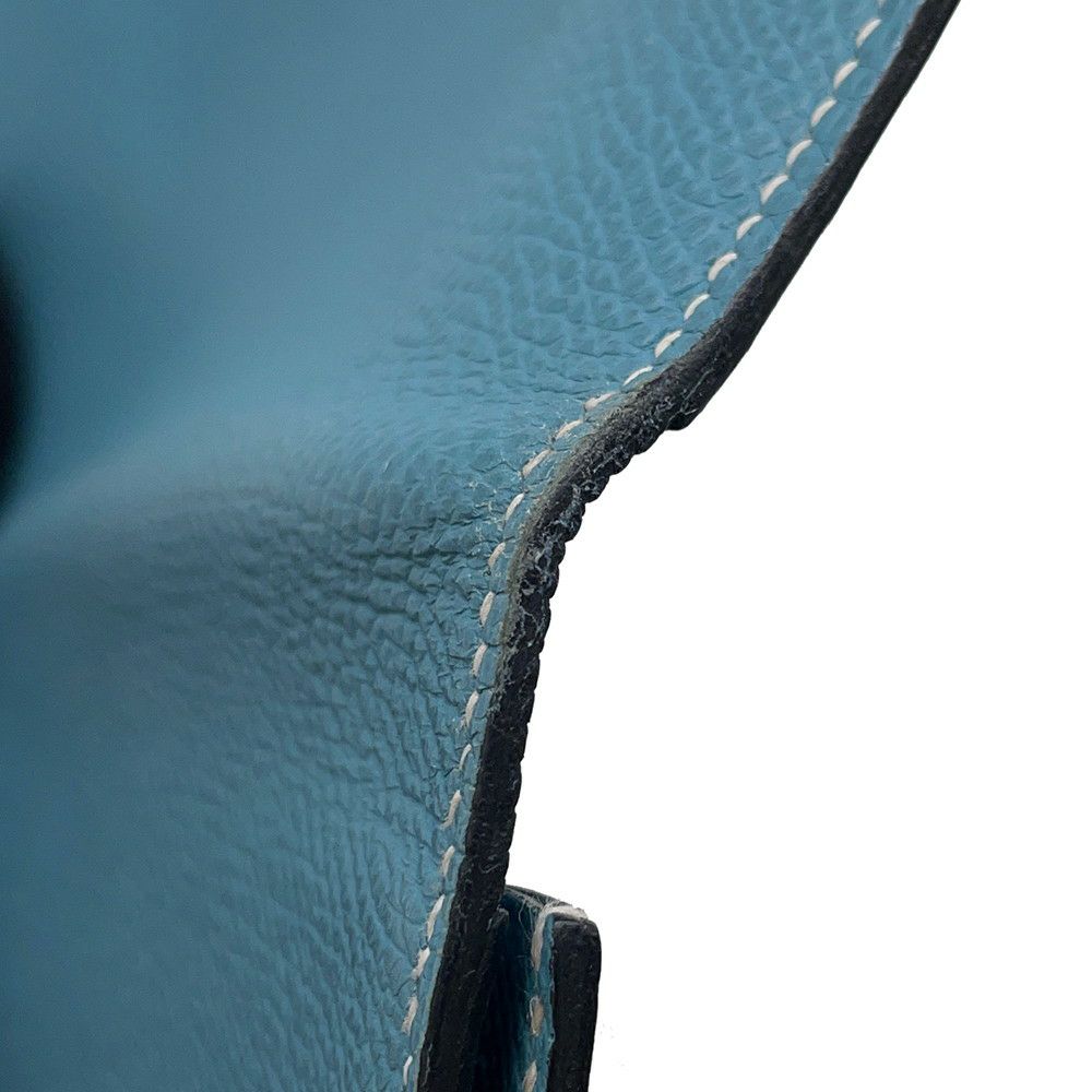 エルメス 長財布 ベアンスフレ ブルージーン/シルバー金具 エプソン □N刻印 HERMES 財布