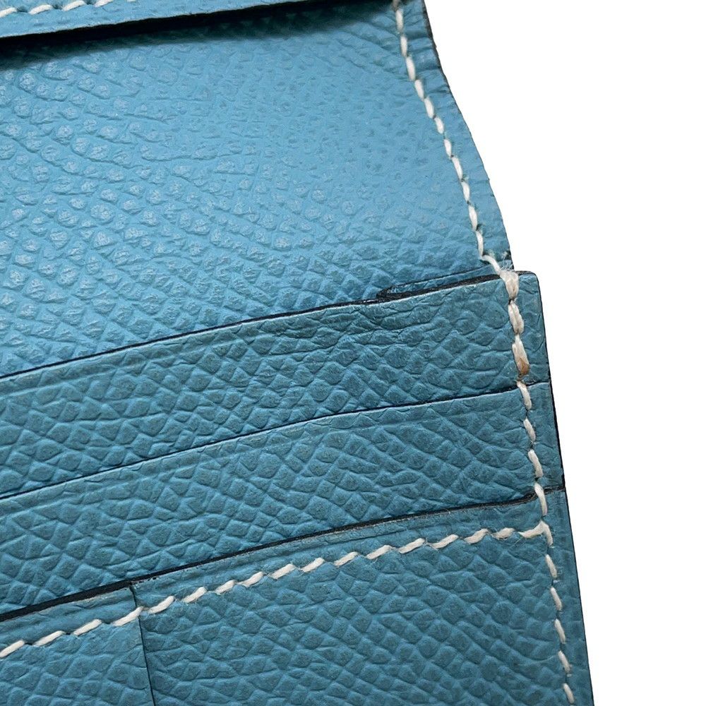 エルメス 長財布 ベアンスフレ ブルージーン/シルバー金具 エプソン □N刻印 HERMES 財布