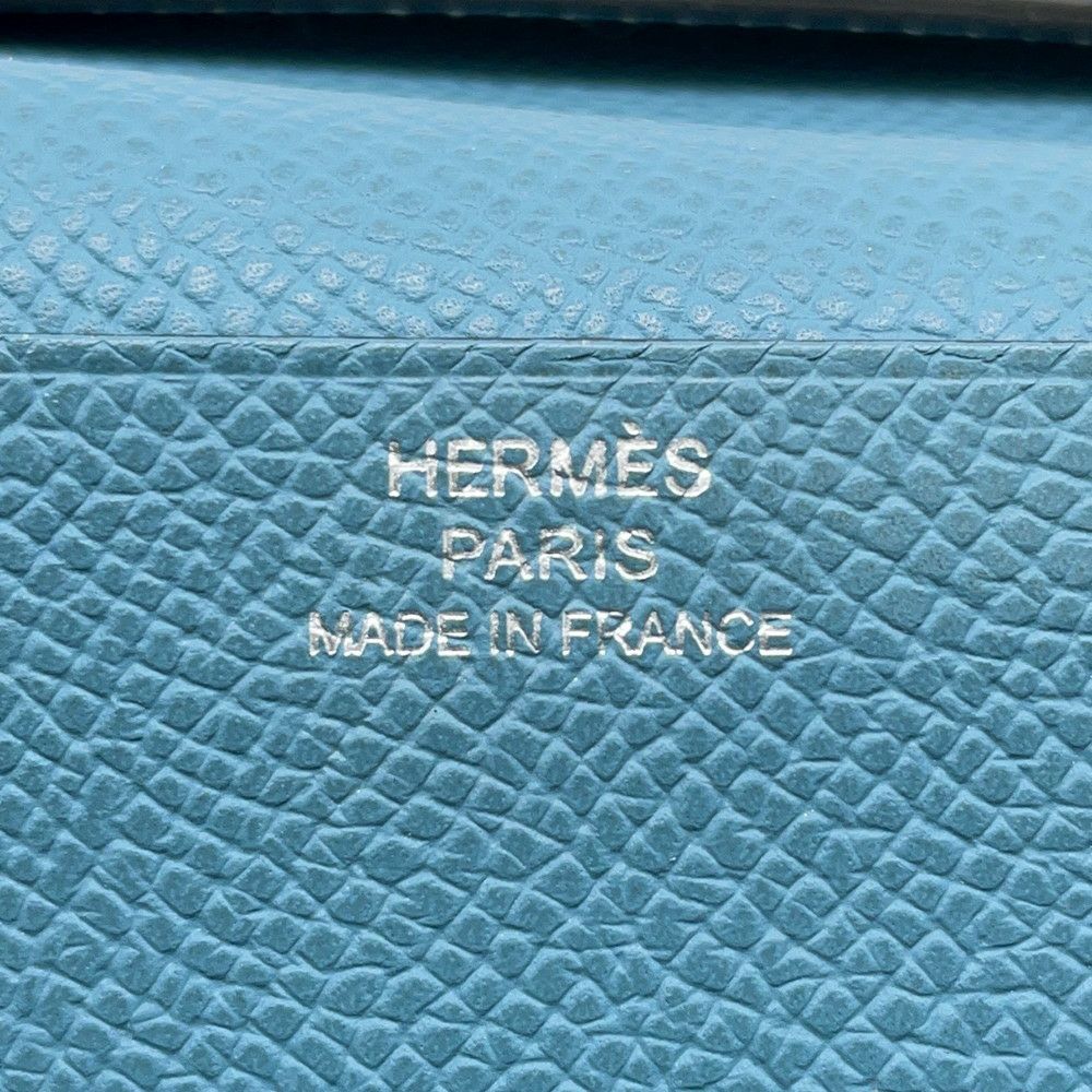 エルメス 長財布 ベアンスフレ ブルージーン/シルバー金具 エプソン □N刻印 HERMES 財布