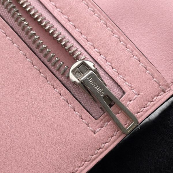 エルメス 長財布 ベアンスフレ ローズサクラ/ブーゲンビリア/シルバー金具 タデラクト/リザード X刻印