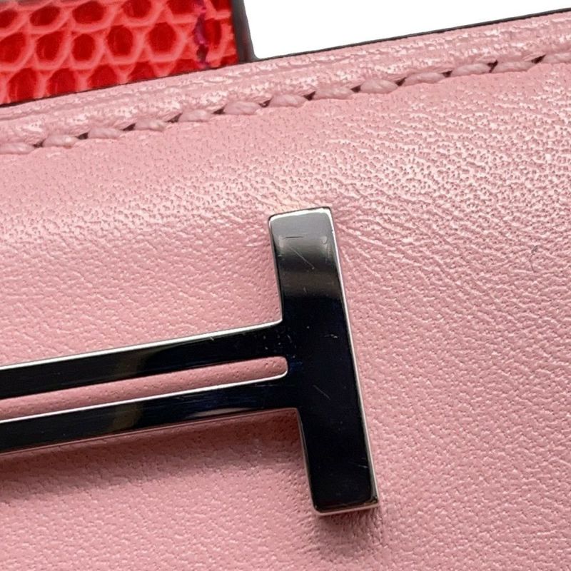 エルメス 長財布 ベアンスフレ ローズサクラ/ブーゲンビリア/シルバー金具 タデラクト/リザード X刻印