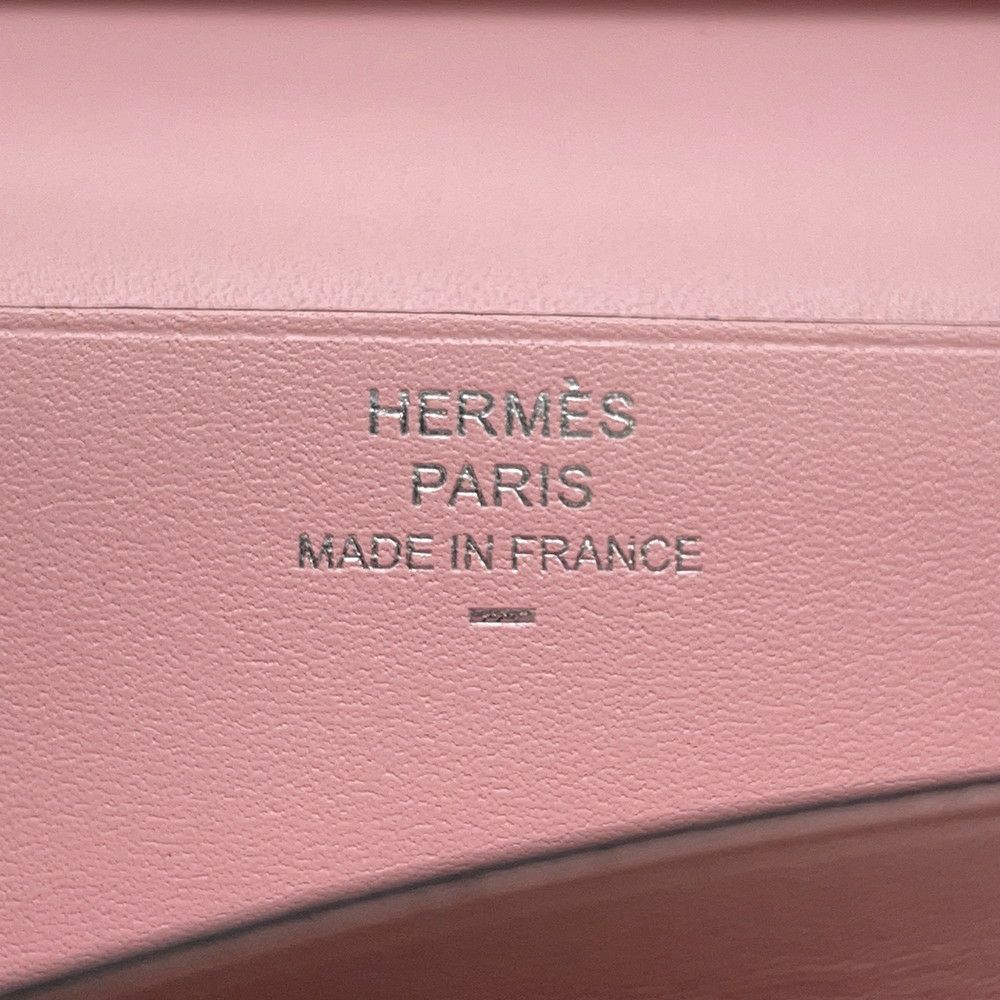 エルメス 長財布 ベアンスフレ ローズサクラ/ブーゲンビリア/シルバー金具 タデラクト/リザード X刻印