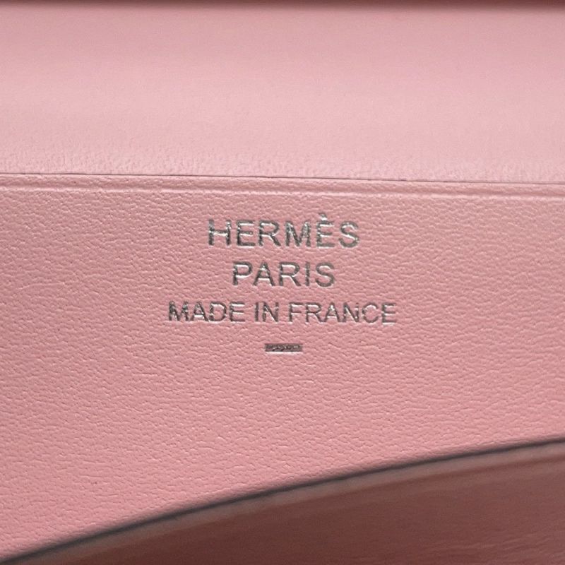 エルメス 長財布 ベアンスフレ ローズサクラ/ブーゲンビリア/シルバー金具 タデラクト/リザード X刻印