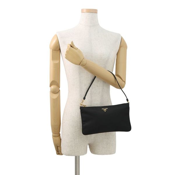 プラダ ハンドバッグ ナイロン ロゴ 1NH545 PRADA バッグ 黒